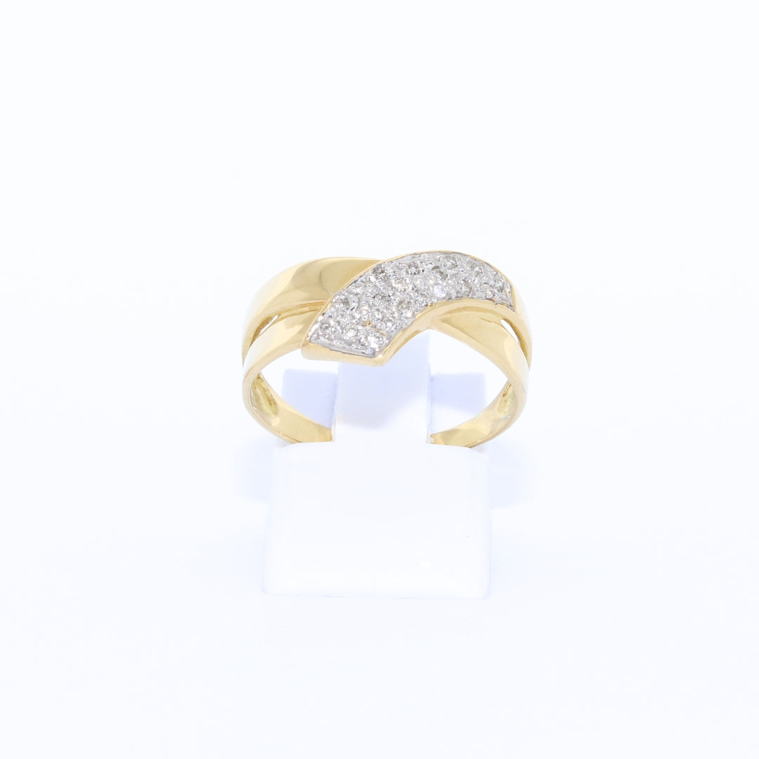 ANILLO CRUZADO BICOLOR