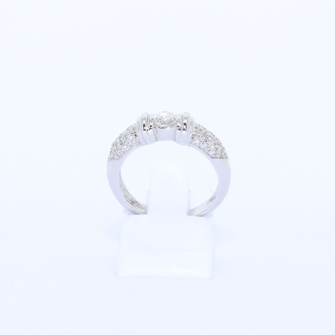 SOLITARIO ORO BLANCO BRILLANTES