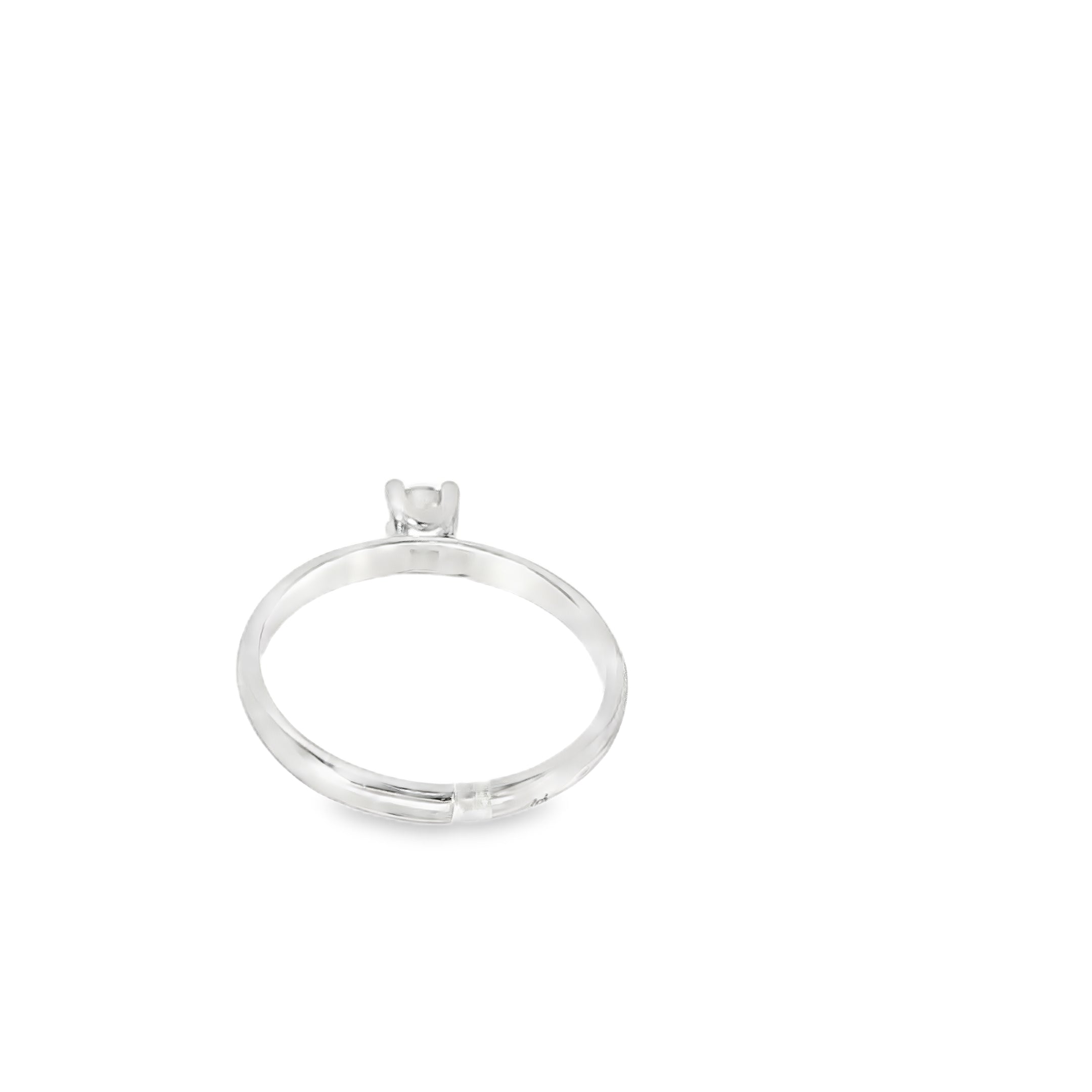 SOLITARIO ORO BLANCO CON DIAMANTE