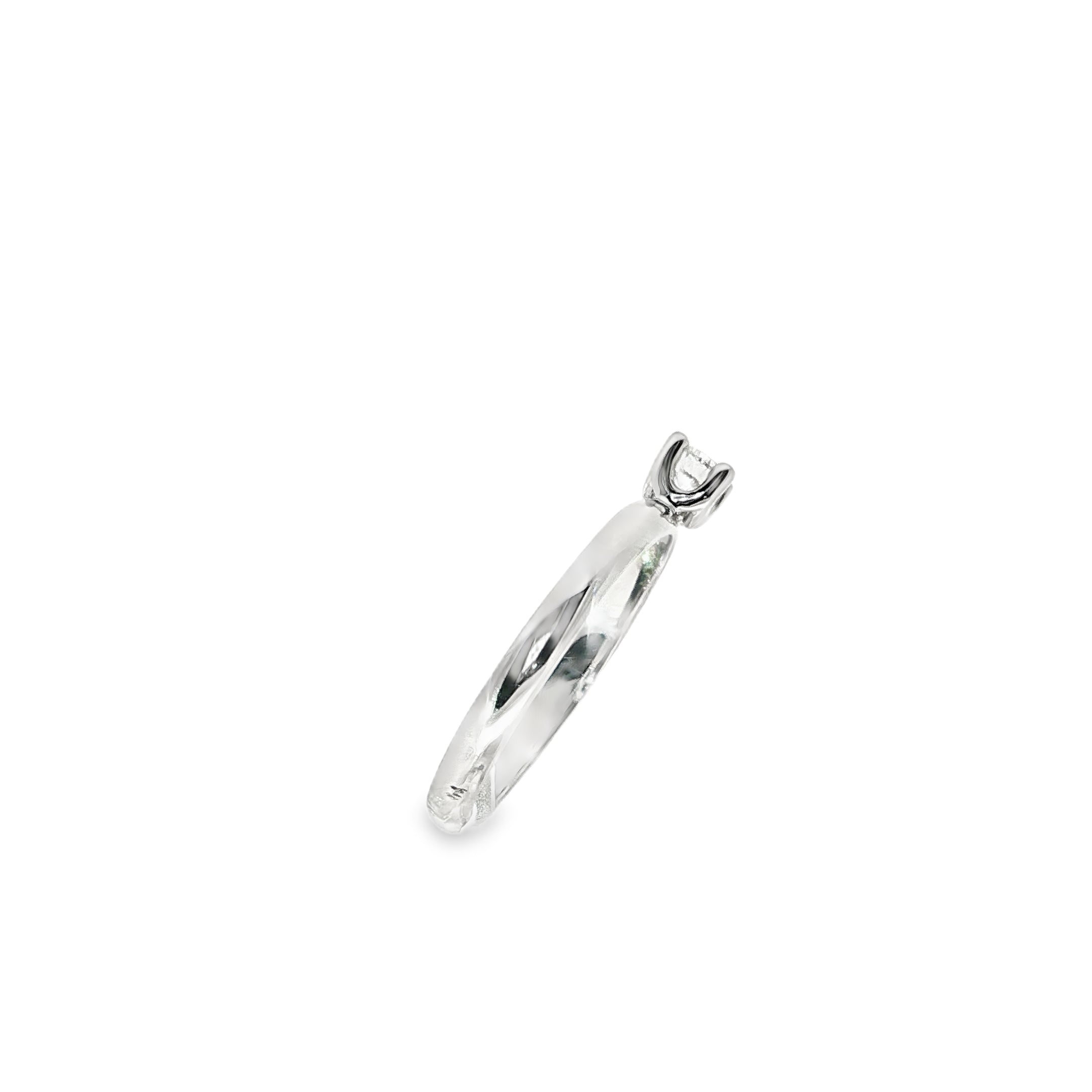 SOLITARIO ORO BLANCO CON DIAMANTE