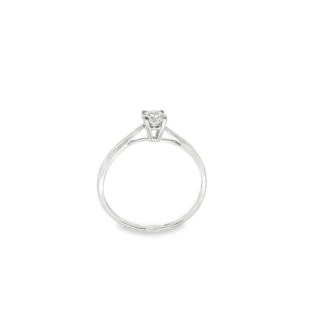 SOLITARIO ORO BLANCO CON DIAMANTE