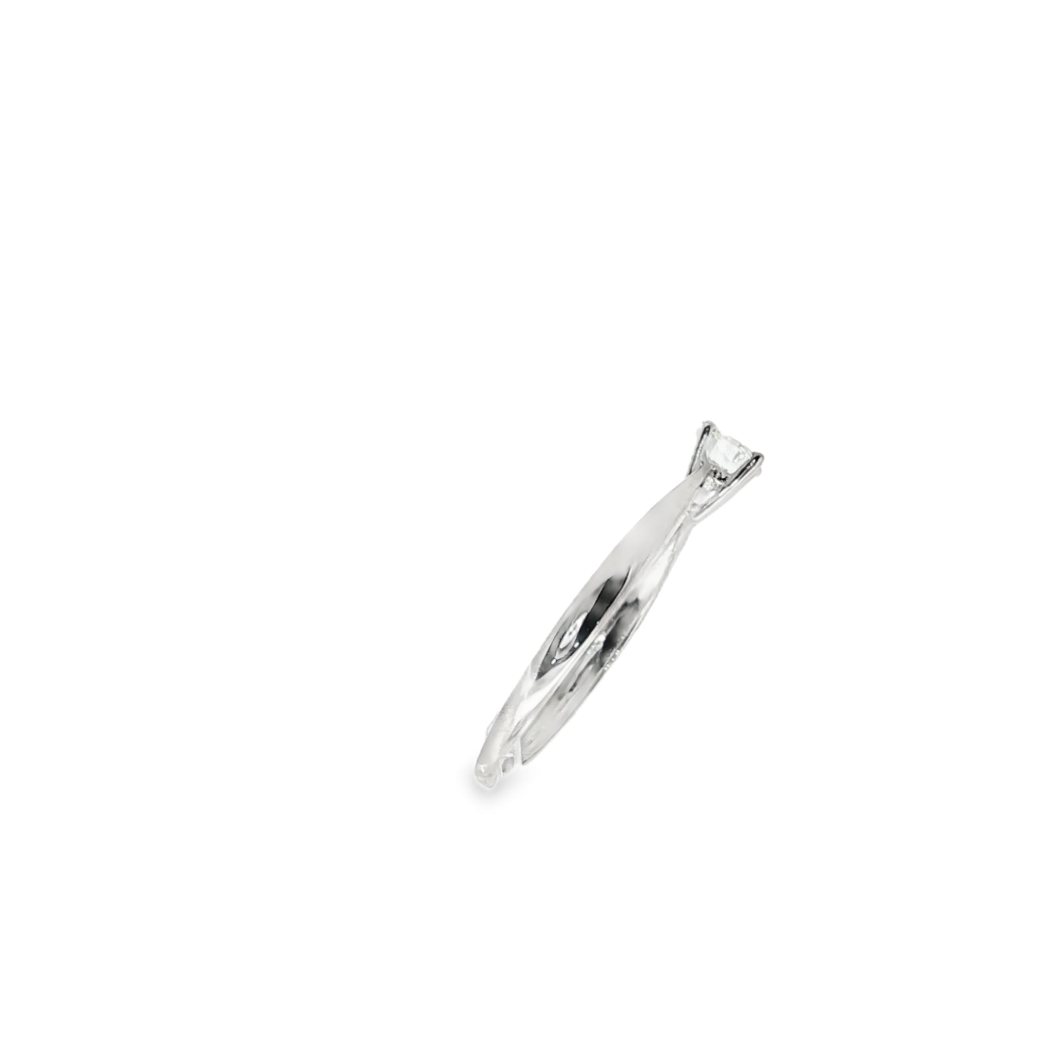 SOLITARIO ORO BLANCO CON DIAMANTE