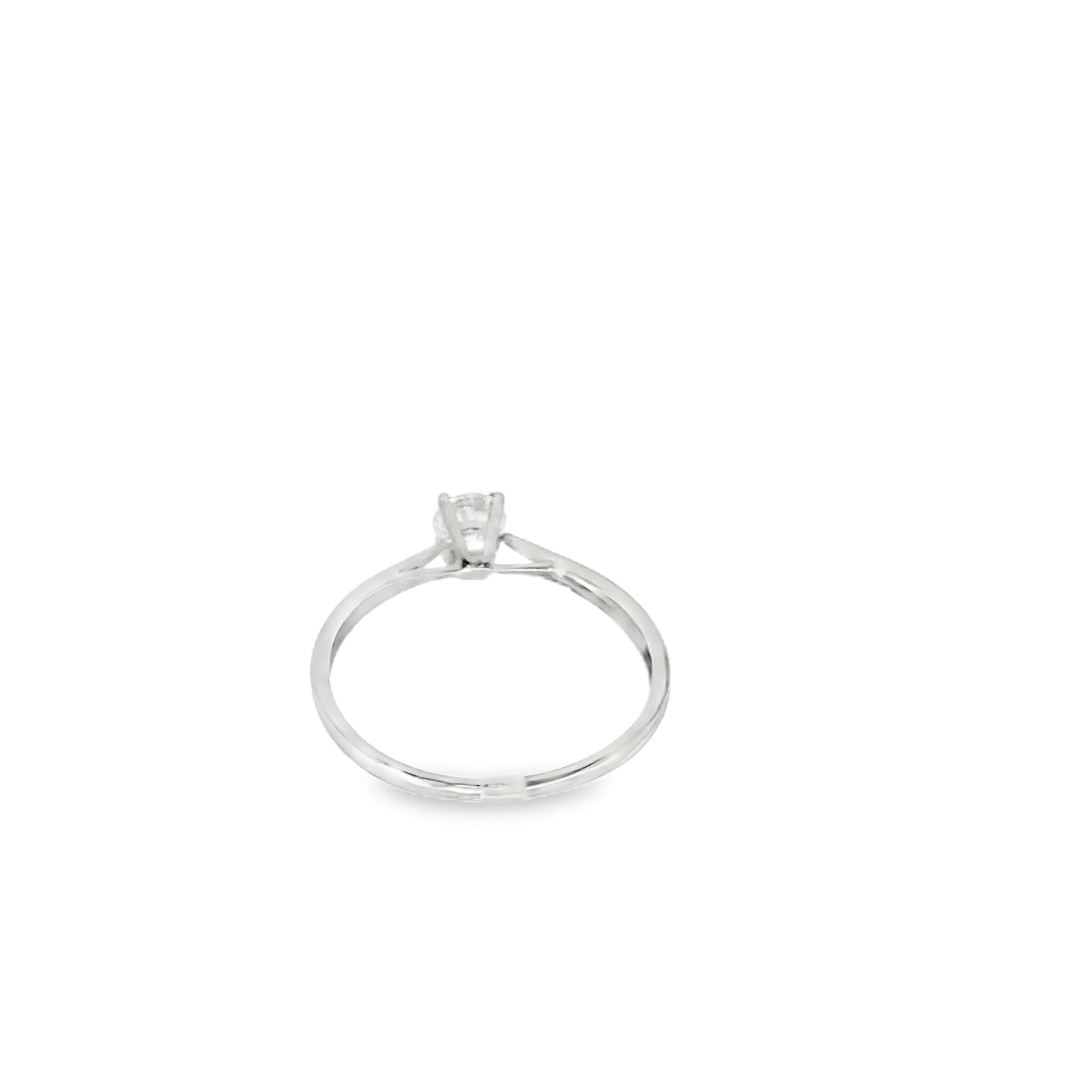 SOLITARIO ORO BLANCO CON DIAMANTE