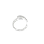 ANILLO CRUZADO ORO BLANCO CON BRILLANTE