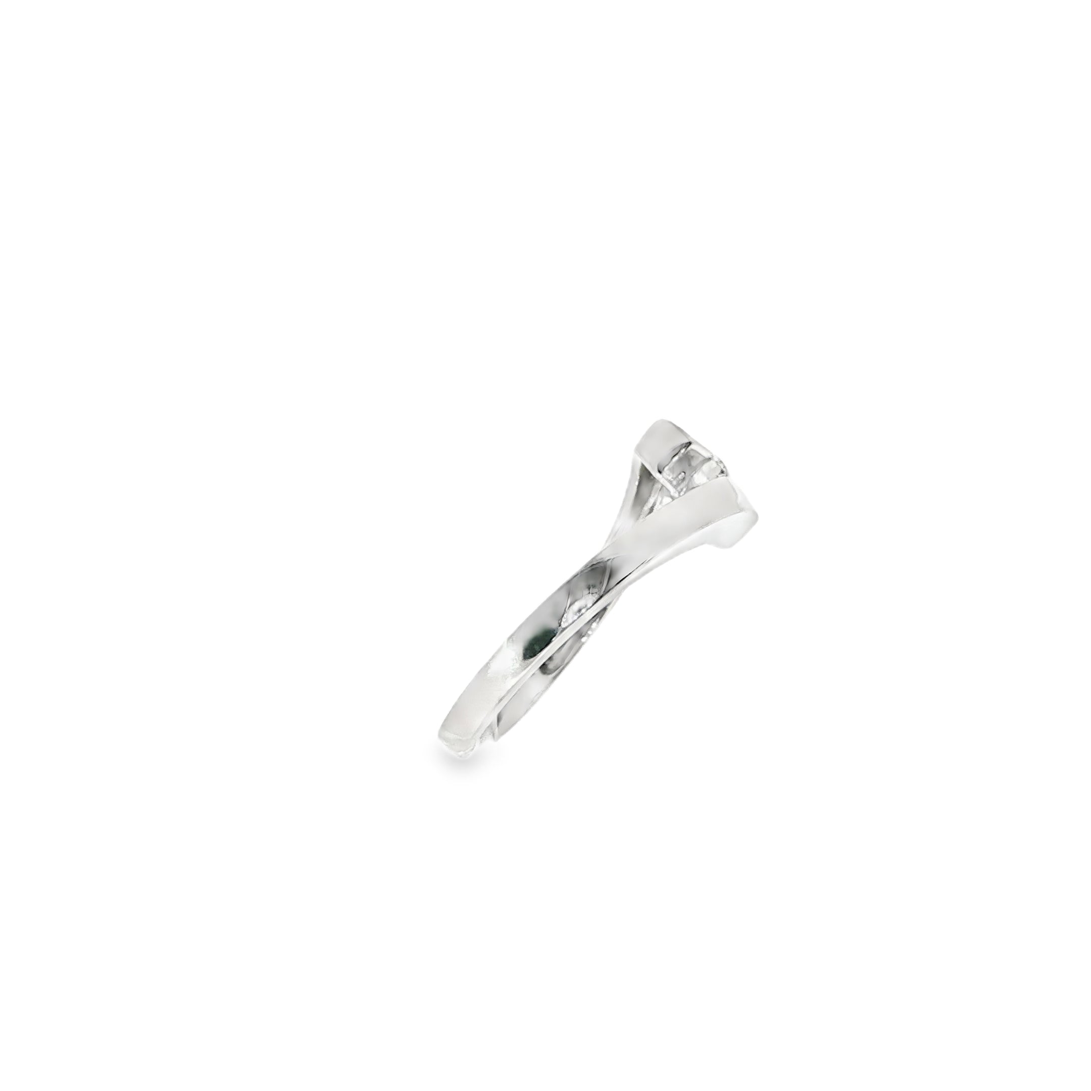 ANILLO CRUZADO ORO BLANCO CON BRILLANTE