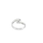 ANILLO CRUZADO ORO BLANCO CON BRILLANTE