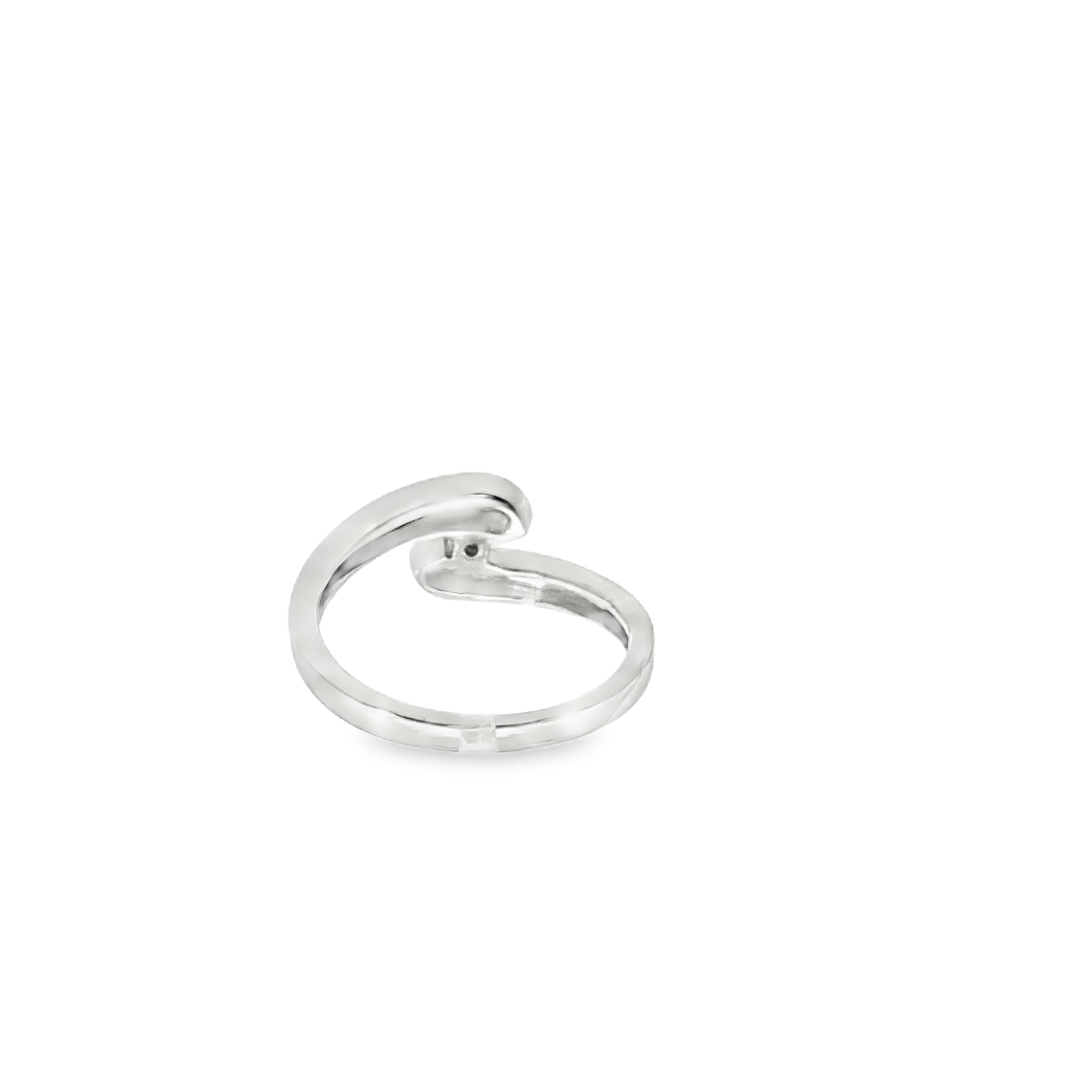 ANILLO CRUZADO ORO BLANCO CON BRILLANTE
