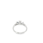 SOLITARIO ORO BLANCO CON DIAMANTE Y ZAFIROS