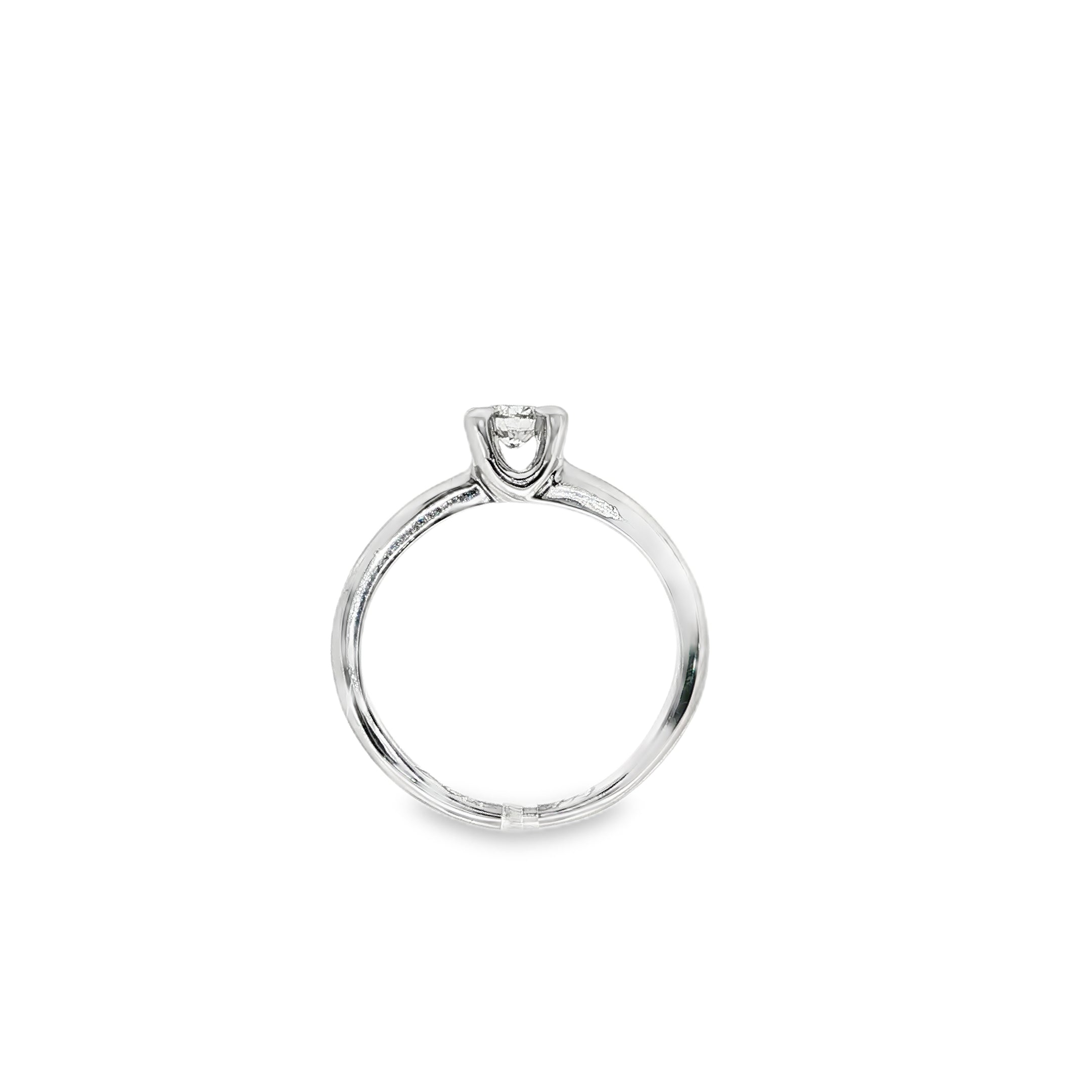 SOLITARIO ORO BLANCO CON DIAMANTE