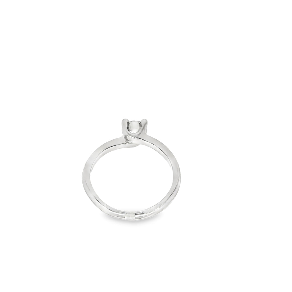 SOLITARIO ORO BLANCO CON DIAMANTE