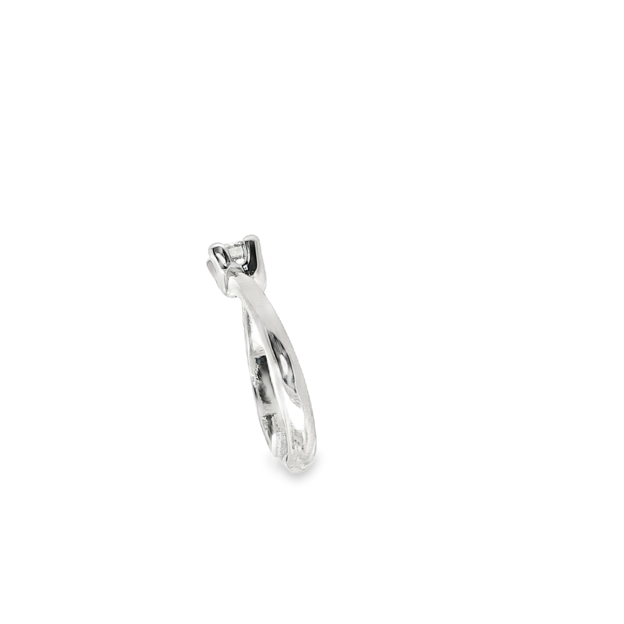 SOLITARIO ORO BLANCO CON DIAMANTE