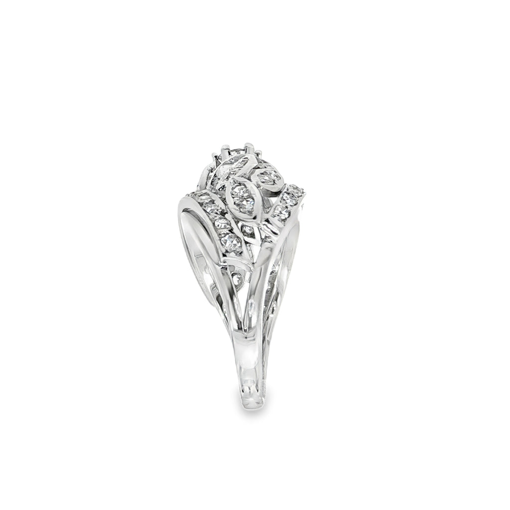 SORTIJA ORO BLANCO CON DIAMANTES