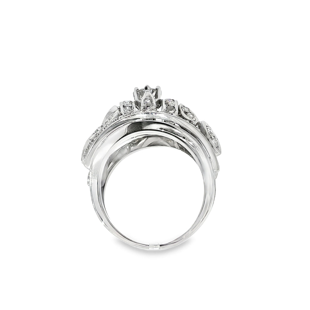 SORTIJA ORO BLANCO CON DIAMANTES
