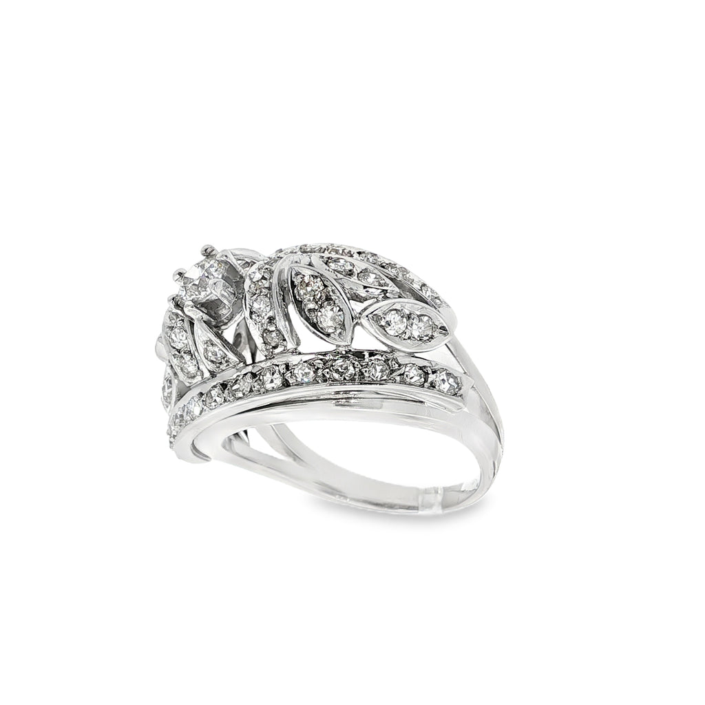 SORTIJA ORO BLANCO CON DIAMANTES