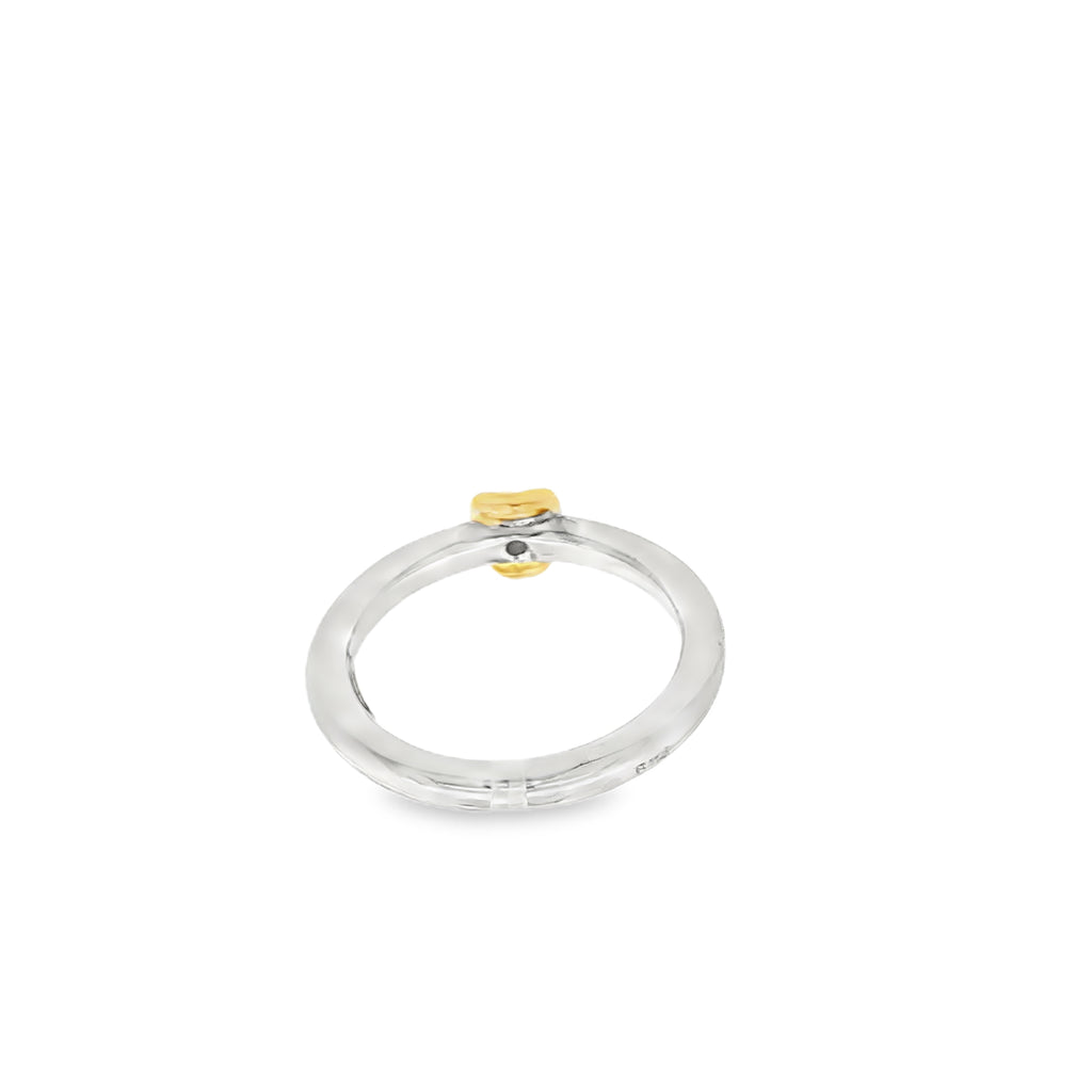 SOLITARIO BICOLOR CON DIAMANTE