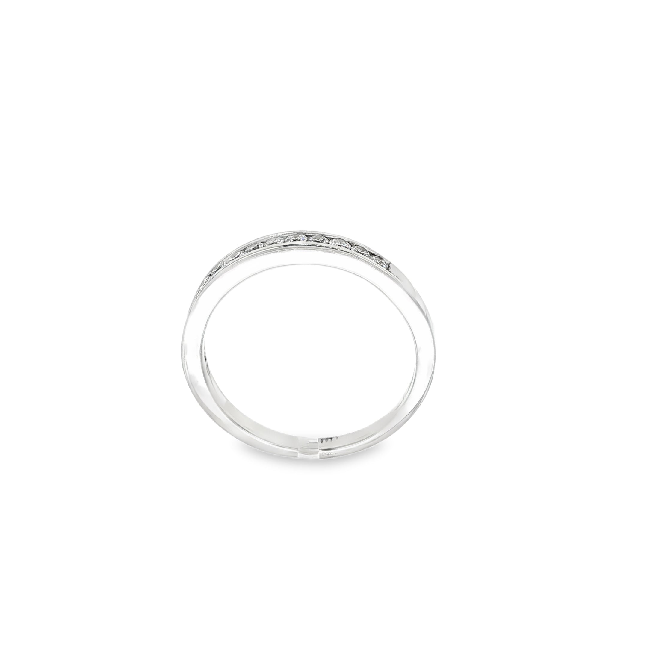 ANILLO MEDIA ALIANZA ORO BLANCO CON BRILLANTES