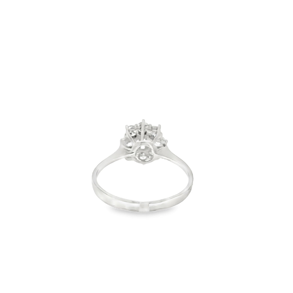 SORTIJA ROSETON ORO BLANCO Y BRILLANTES