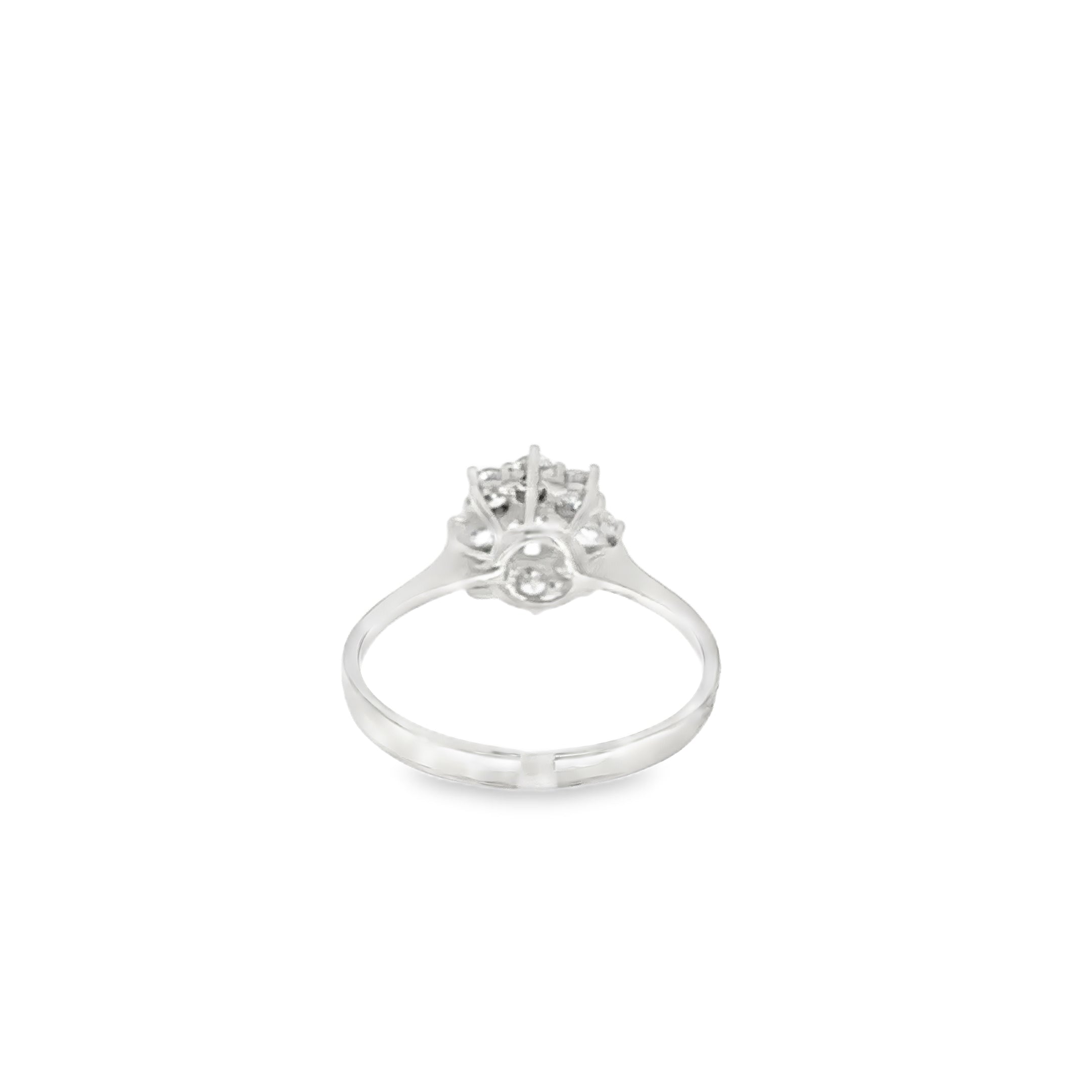 SORTIJA ROSETON ORO BLANCO Y BRILLANTES