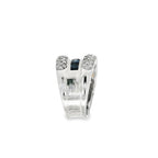 ANILLO ZAFIROS Y DIAMANTES