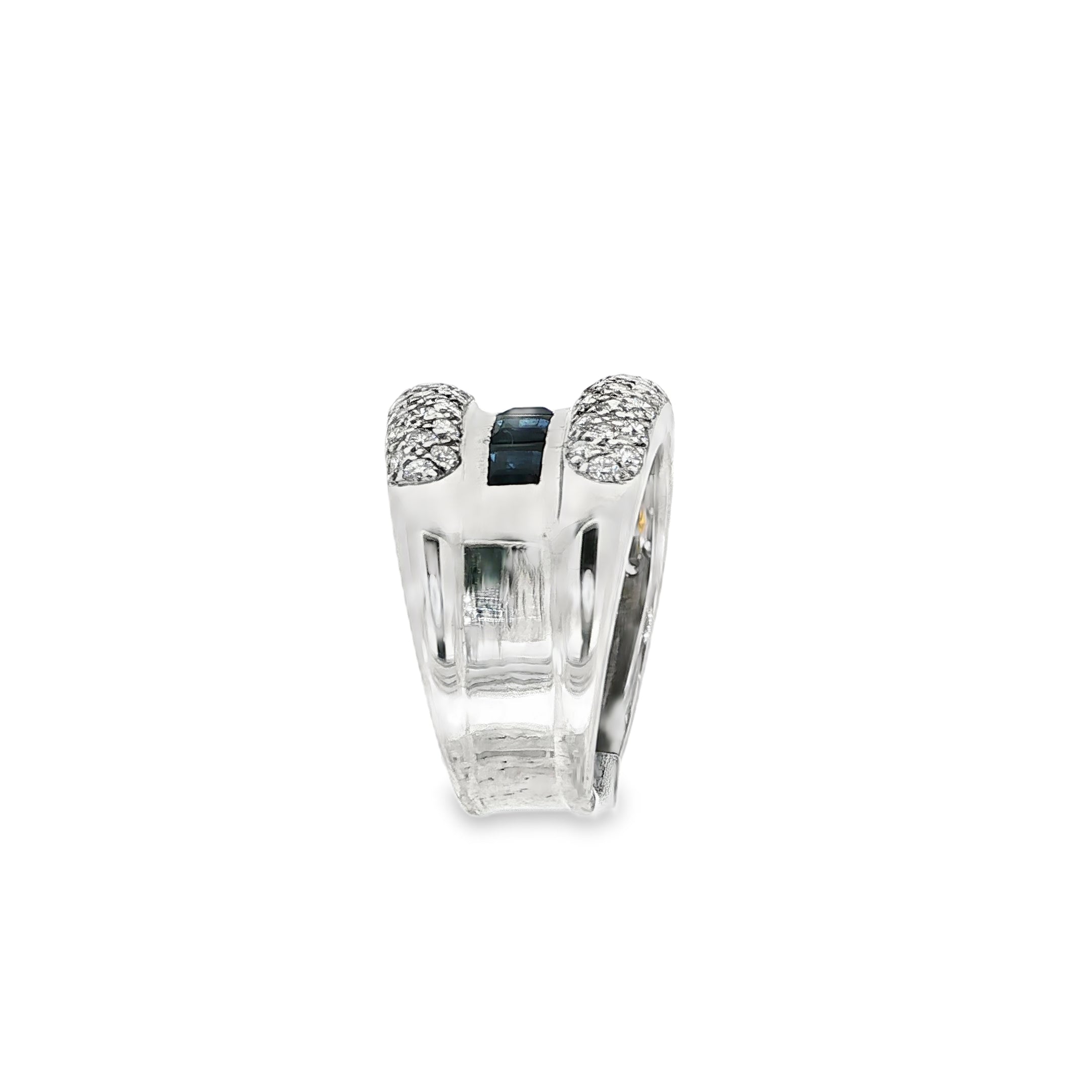 ANILLO ZAFIROS Y DIAMANTES