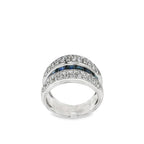 ANILLO ZAFIROS Y DIAMANTES
