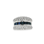 ANILLO ZAFIROS Y DIAMANTES
