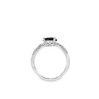 SORTIJA ORO BLANCO ZAFIROS MARQUISE Y BRILLANTES