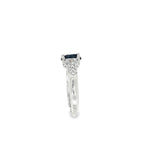 SORTIJA ORO BLANCO ZAFIROS MARQUISE Y BRILLANTES