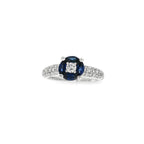 SORTIJA ORO BLANCO ZAFIROS MARQUISE Y BRILLANTES