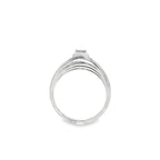 SORTIJA 3 AROS ORO BLANCO Y BRILLANTES
