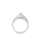 SORTIJA 3 AROS ORO BLANCO Y BRILLANTES
