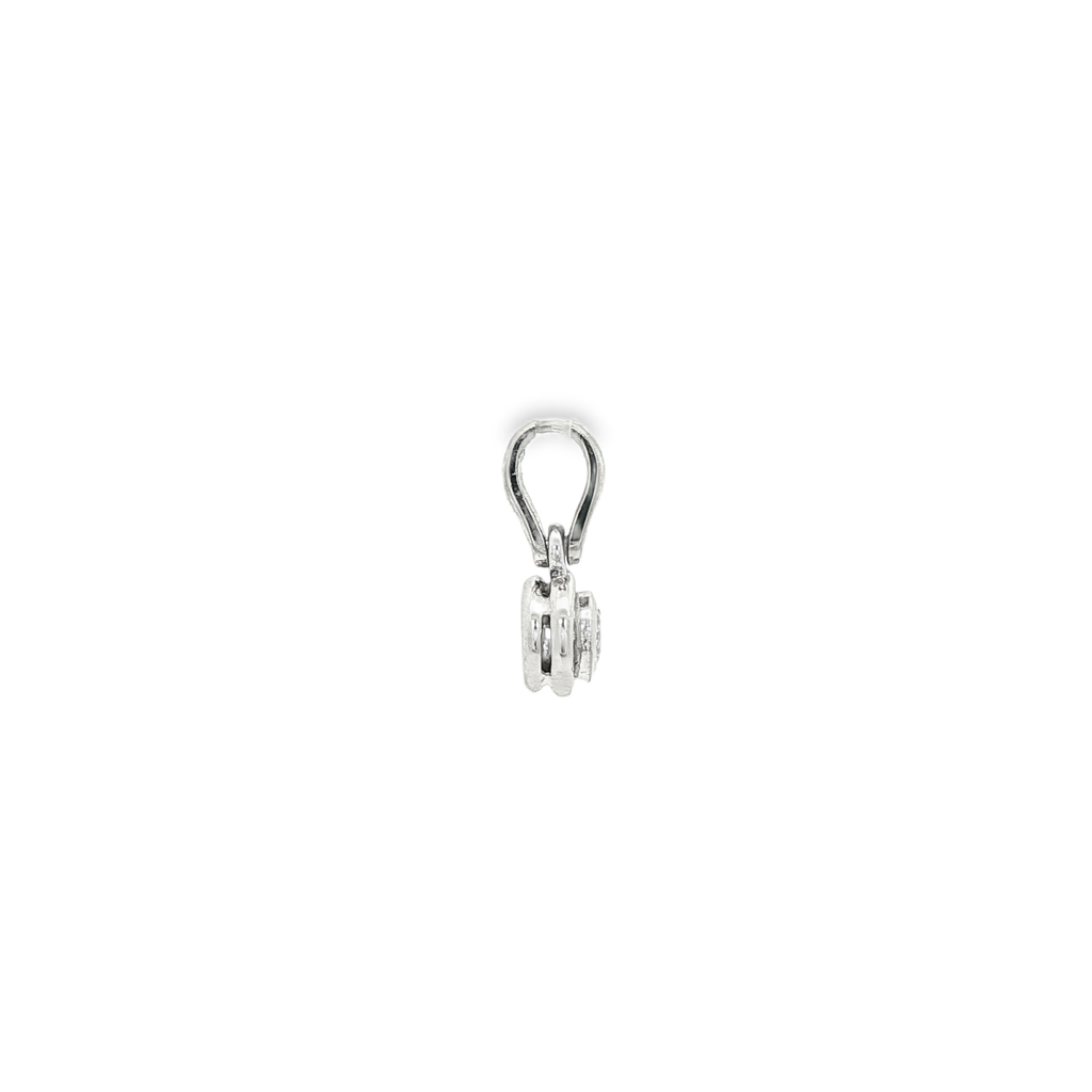 DIJE ORO BLANCO CON DIAMANTE
