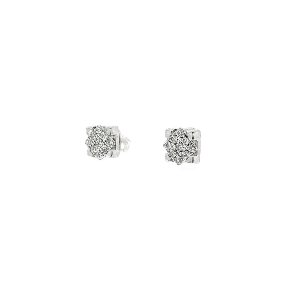 PENDIENTES CUADRADOS CON DIAMANTES