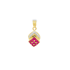 COLGANTE RUBIES Y BRILLANTES