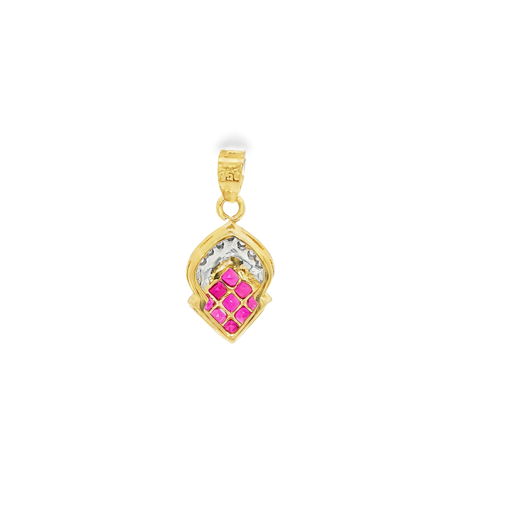 COLGANTE RUBIES Y BRILLANTES