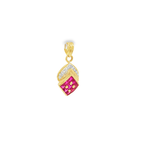COLGANTE RUBIES Y BRILLANTES