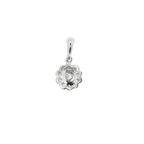 COLGANTE FLOR ORO BLANCO CON DIAMANTES