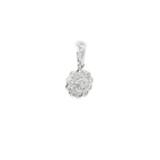 COLGANTE FLOR ORO BLANCO CON DIAMANTES