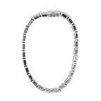 PULSERA ORO BLANCO CON ZAFIROS Y BRILLANTES