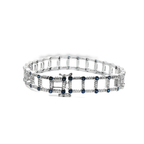 PULSERA ORO BLANCO CON ZAFIROS Y BRILLANTES