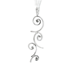 COLGANTE LARGO ORO BLANCO CON DIAMANTES