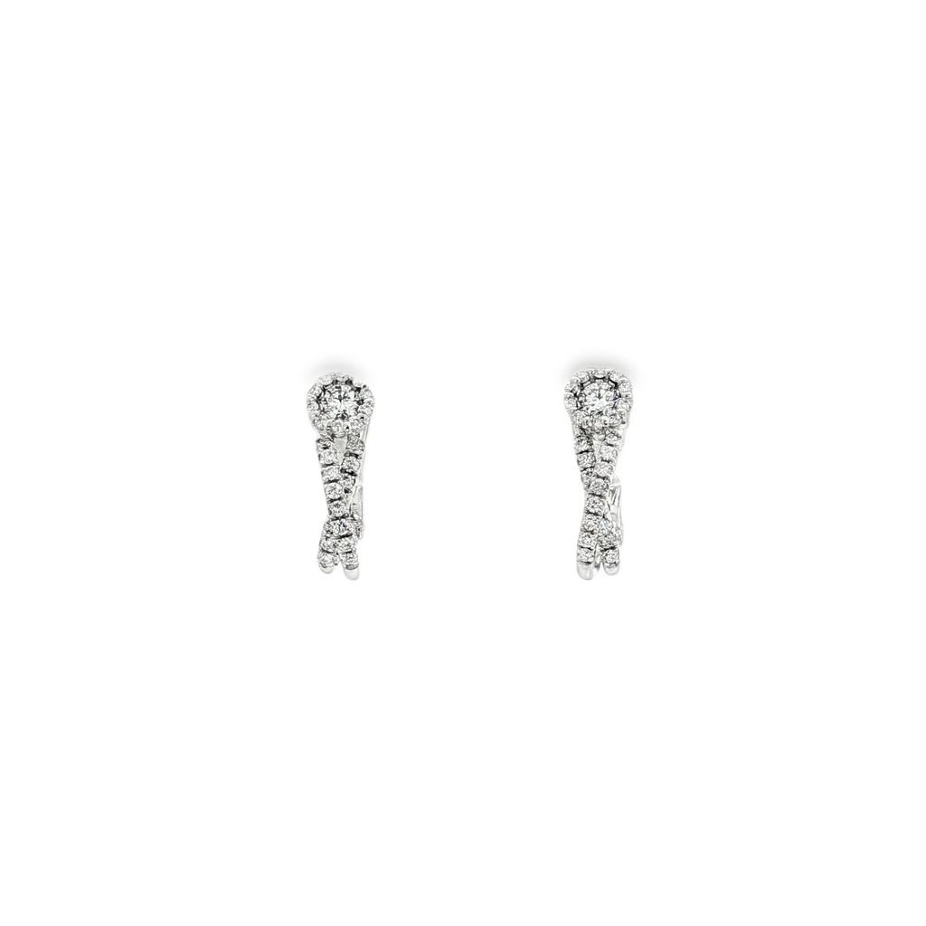 PENDIENTES ORO BLANCO CON BRILANTES