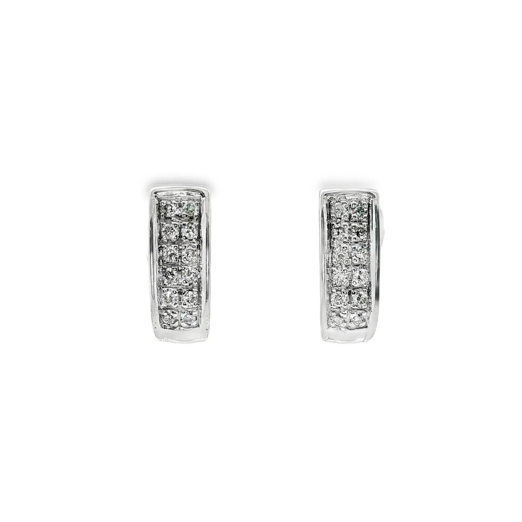 PENDIENTES ORO BLANCO CON DIAMANTES