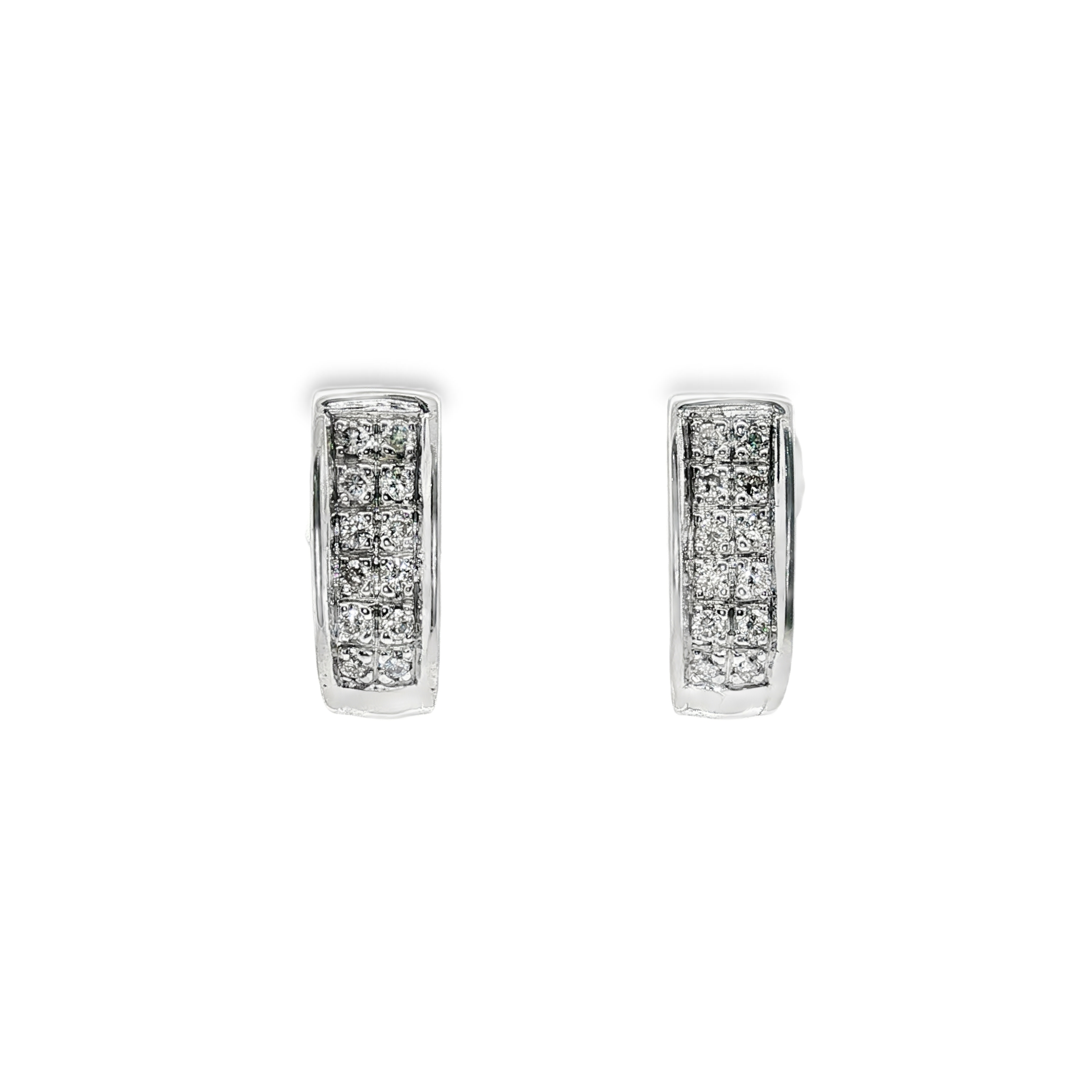 PENDIENTES ORO BLANCO CON DIAMANTES