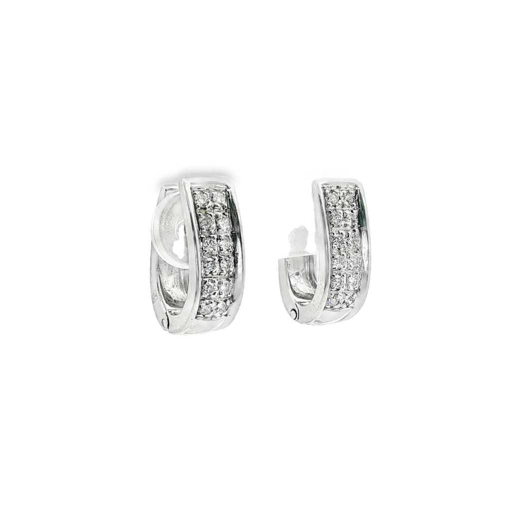 PENDIENTES ORO BLANCO CON DIAMANTES
