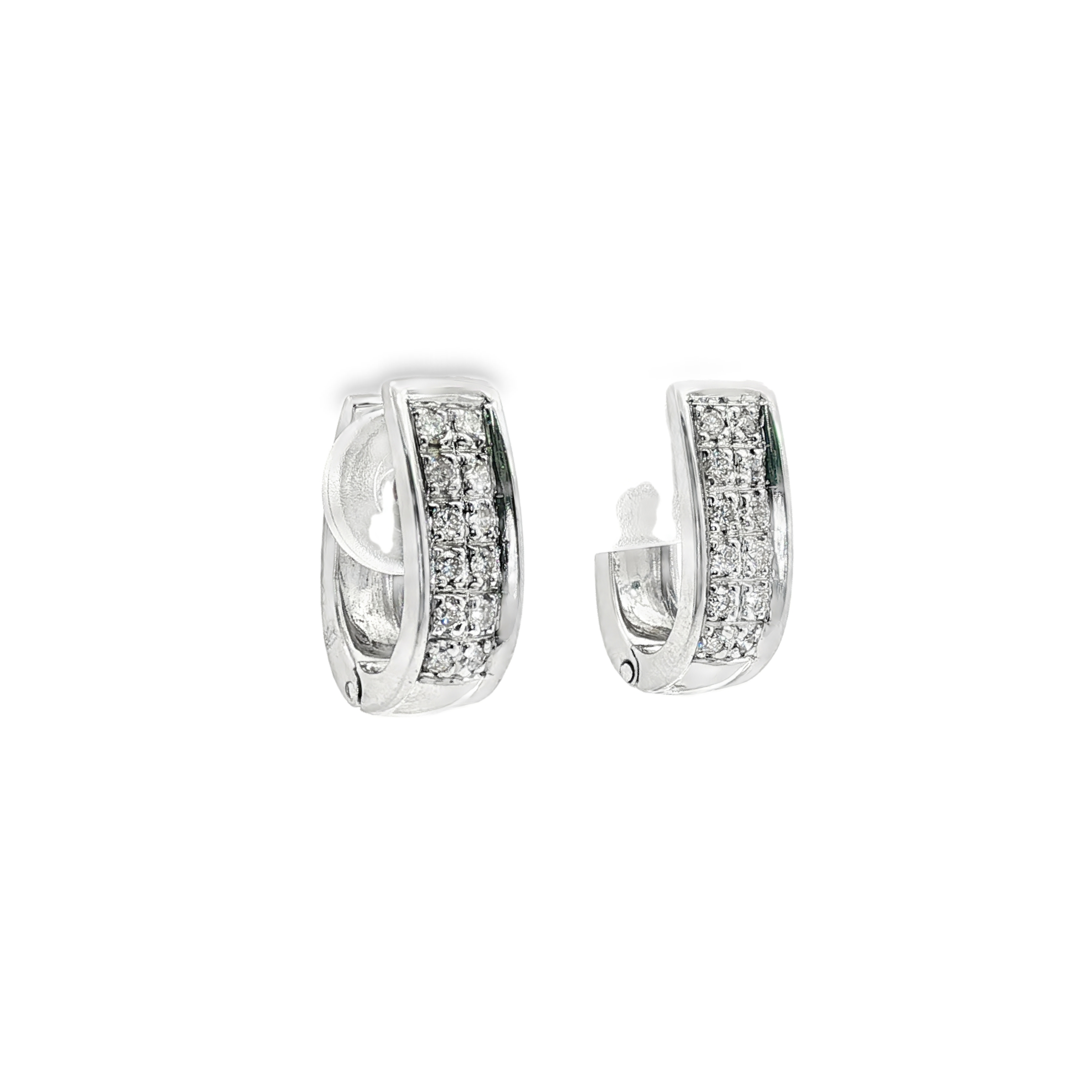 PENDIENTES ORO BLANCO CON DIAMANTES