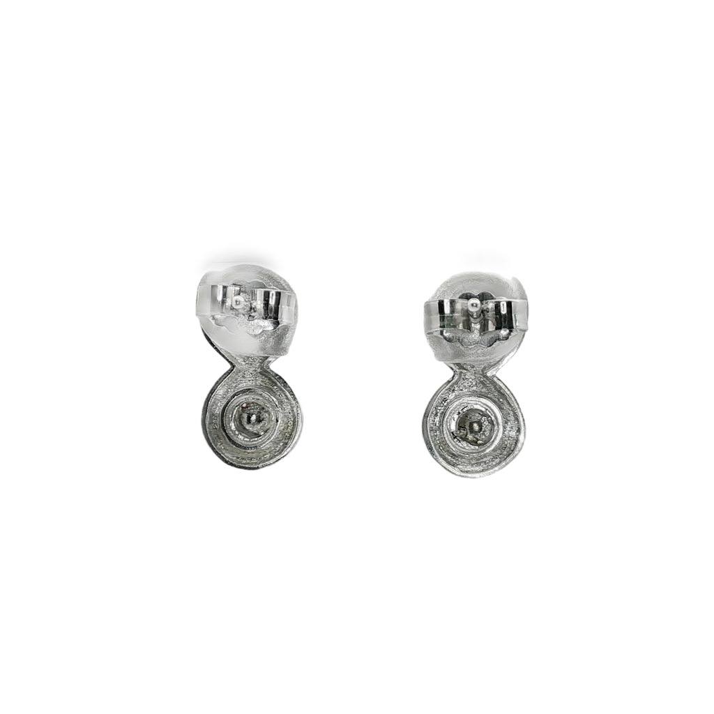 PENDIENTES INFINITO ORO BLANCO CON DIAMANTES