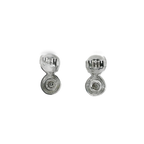 PENDIENTES INFINITO ORO BLANCO CON DIAMANTES