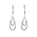 PENDIENTES ORO BLANCO CON BRILLANTES