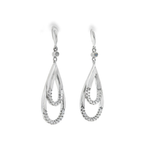 PENDIENTES ORO BLANCO CON BRILLANTES